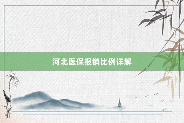 河北医保报销比例详解